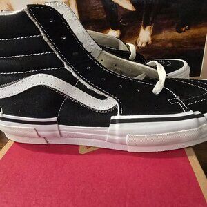 VANS Sk8-Hi Reconstruct Black VN0005UK6BT Shoes Skateboarding Mens 10 US NEW